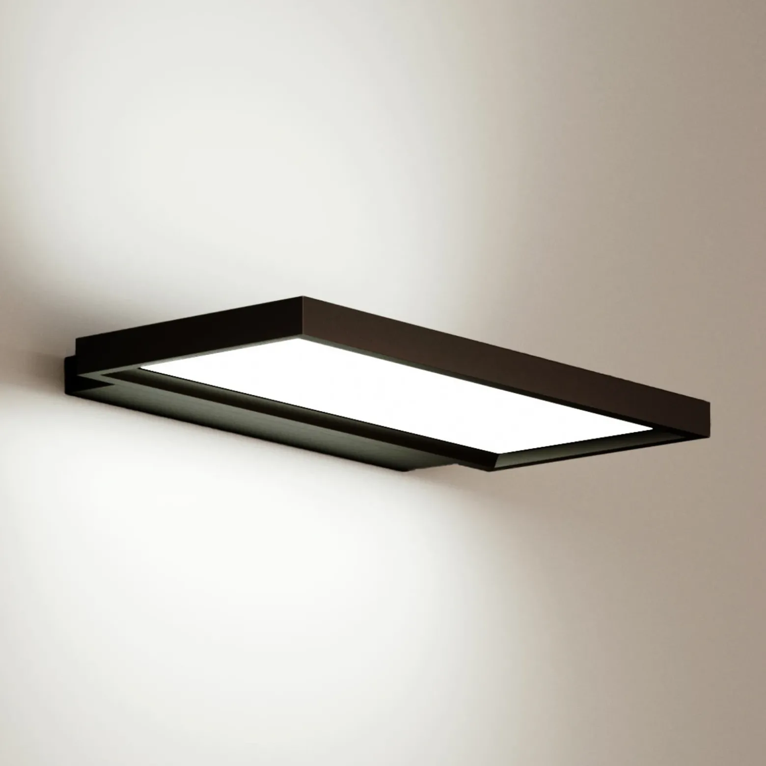 Aplique LED de oficina Rick negro blanco universal