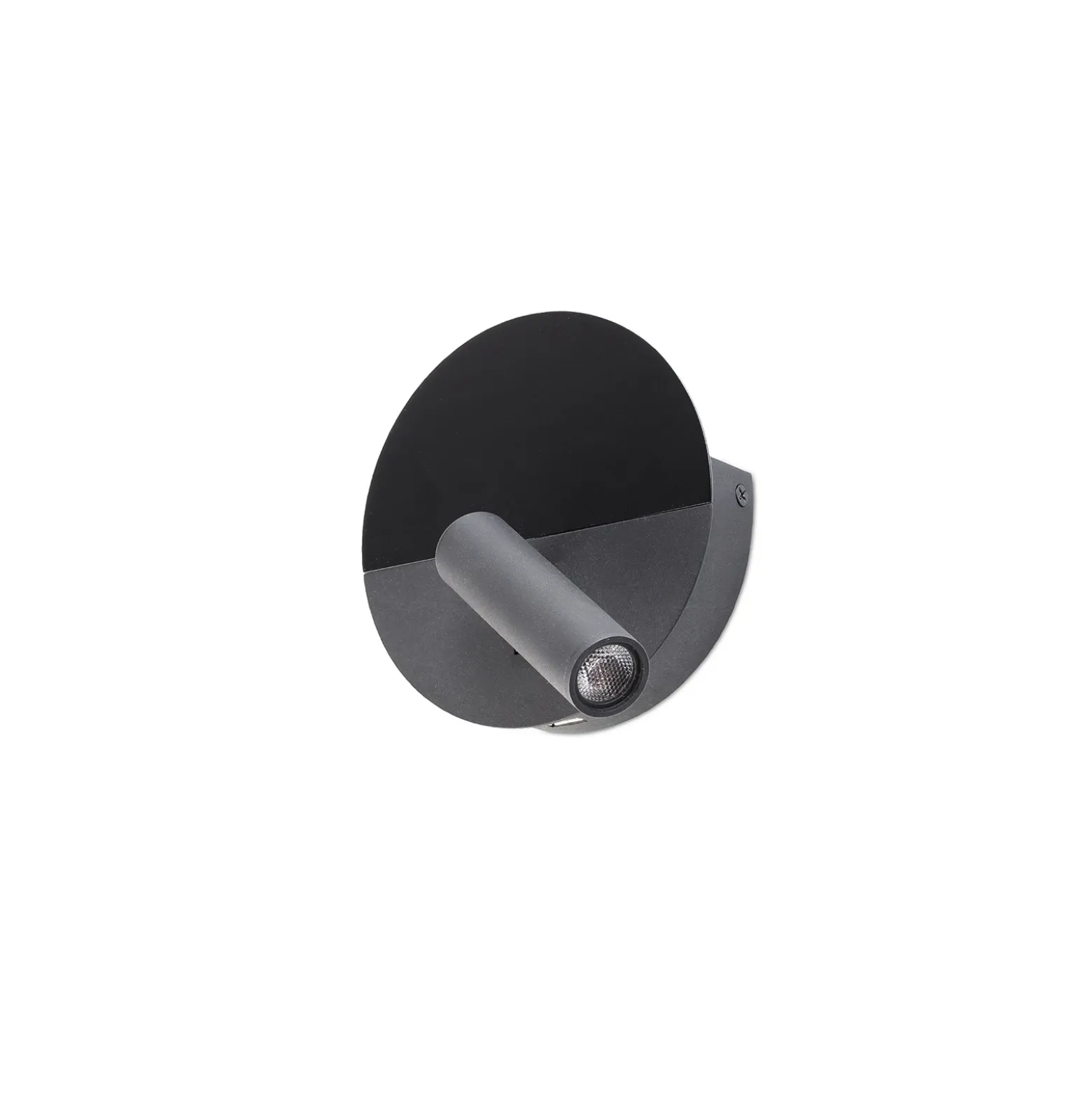 Aplique LED Duas con toma de carga USB, negro