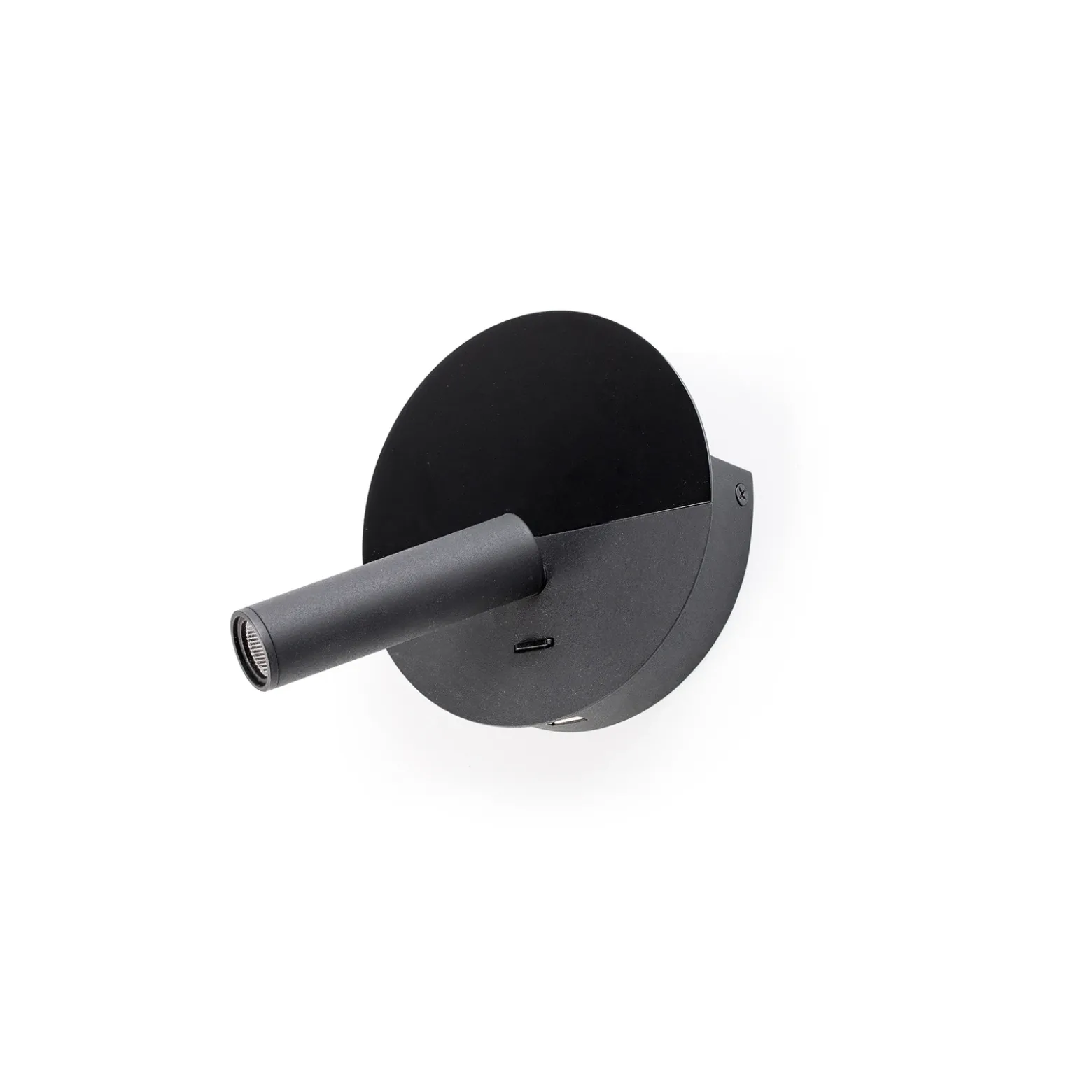 Aplique LED Duas con toma de carga USB, negro