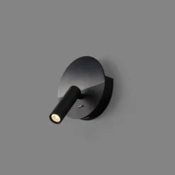 Aplique LED Duas con toma de carga USB, negro