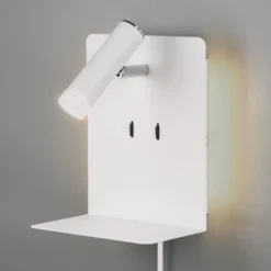 Aplique LED Element con estante blanco mate