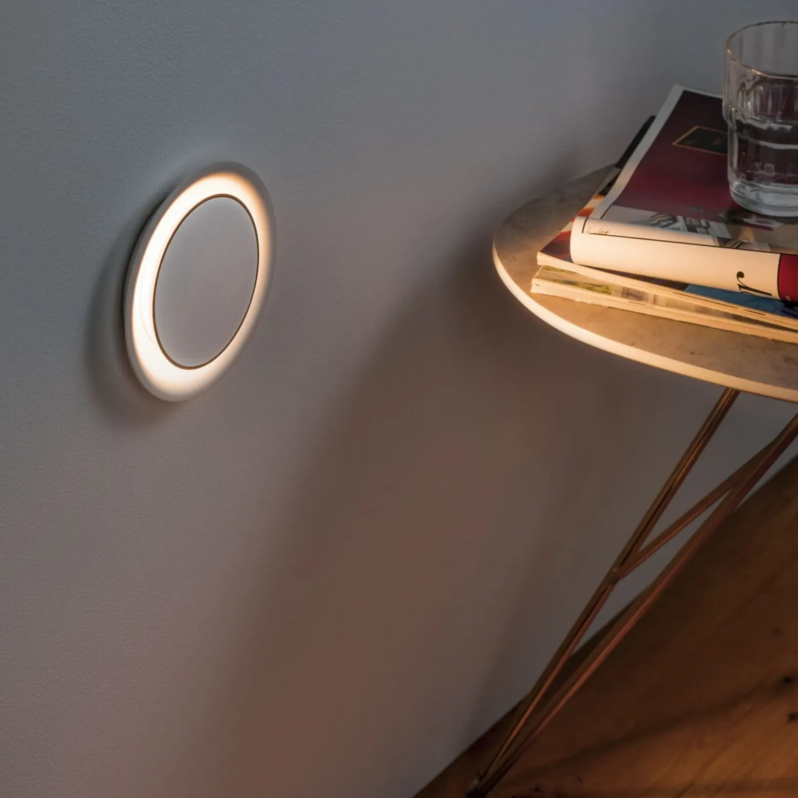 Aplique LED empotrable Paulmann Neordic Decorativ, blanco, redondo