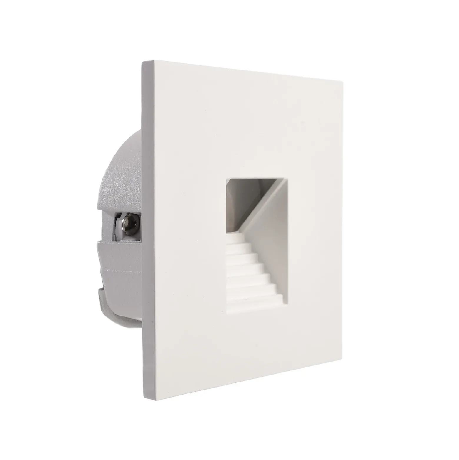Aplique LED empotrable SET Alwaid, blanco 8 x 8 cm, nivel 2.700 K