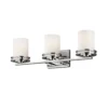 Aplique LED Hendrik IP44 cromo/vidrio, 3 luces