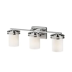 Aplique LED Hendrik IP44 cromo/vidrio, 3 luces