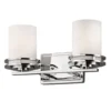 Aplique LED Hendrik IP44 cromo/vidrio, 2 luces