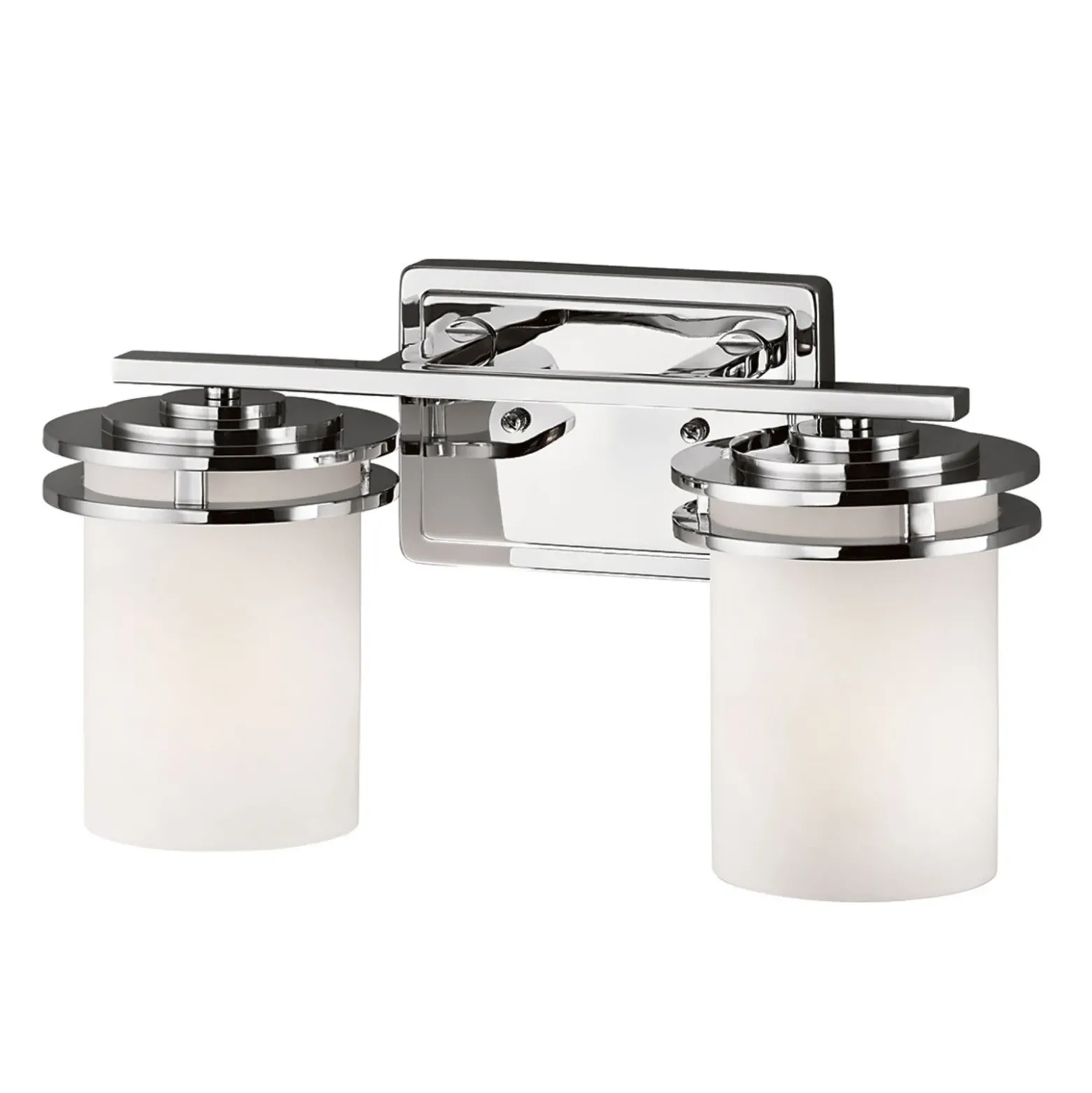 Aplique LED Hendrik IP44 cromo/vidrio, 2 luces