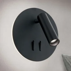 Aplique LED Lenny con 2 fuentes de luz, negro