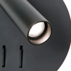 Aplique LED Lenny con 2 fuentes de luz, negro