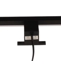 Aplique LED Lino, negro mate/blanco