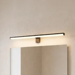 Aplique LED Lino, negro mate/blanco
