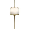 Aplique LED Mona IP44 altura 55,9 cm latón pulido