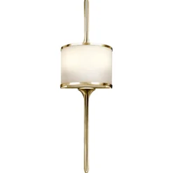 Aplique LED Mona IP44 altura 55,9 cm latón pulido