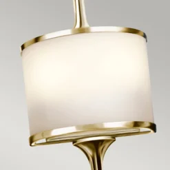 Aplique LED Mona IP44 altura 55,9 cm latón pulido