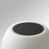 Aplique LED Moy en negro con pantalla de vidrio