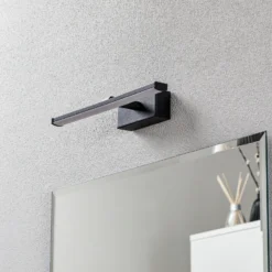 Aplique LED Nala, negro, anchura 30 cm