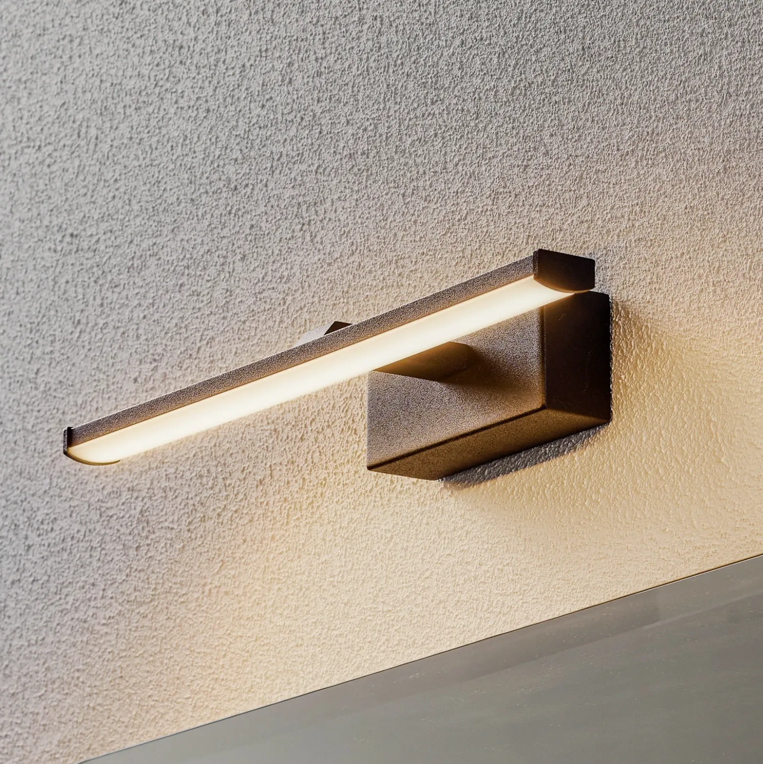 Aplique LED Nala, negro, anchura 30 cm