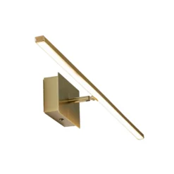 Aplique LED para baño Amalfi, color latón, ancho 61 cm, acero