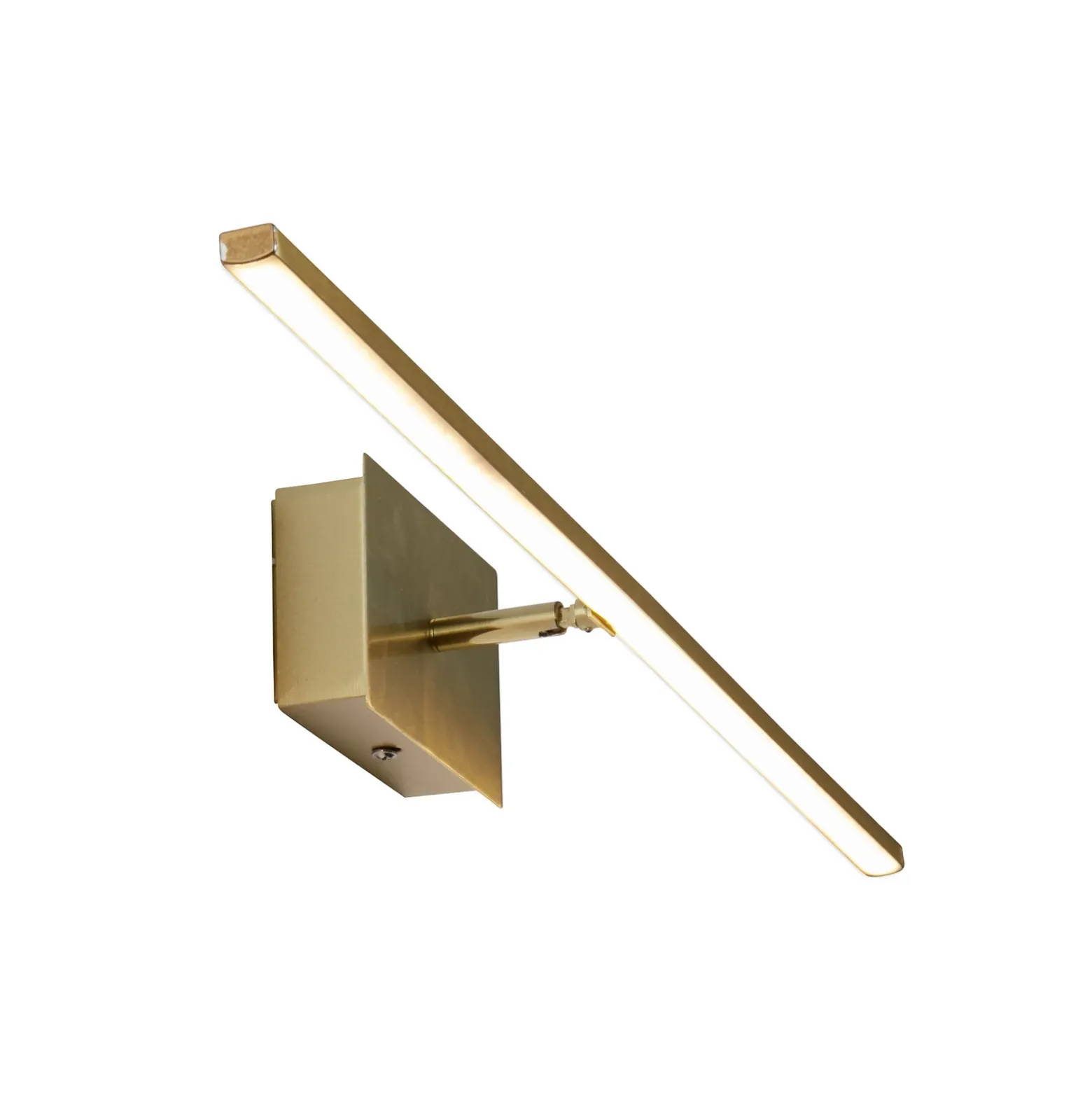 Aplique LED para baño Amalfi, color latón, ancho 61 cm, acero