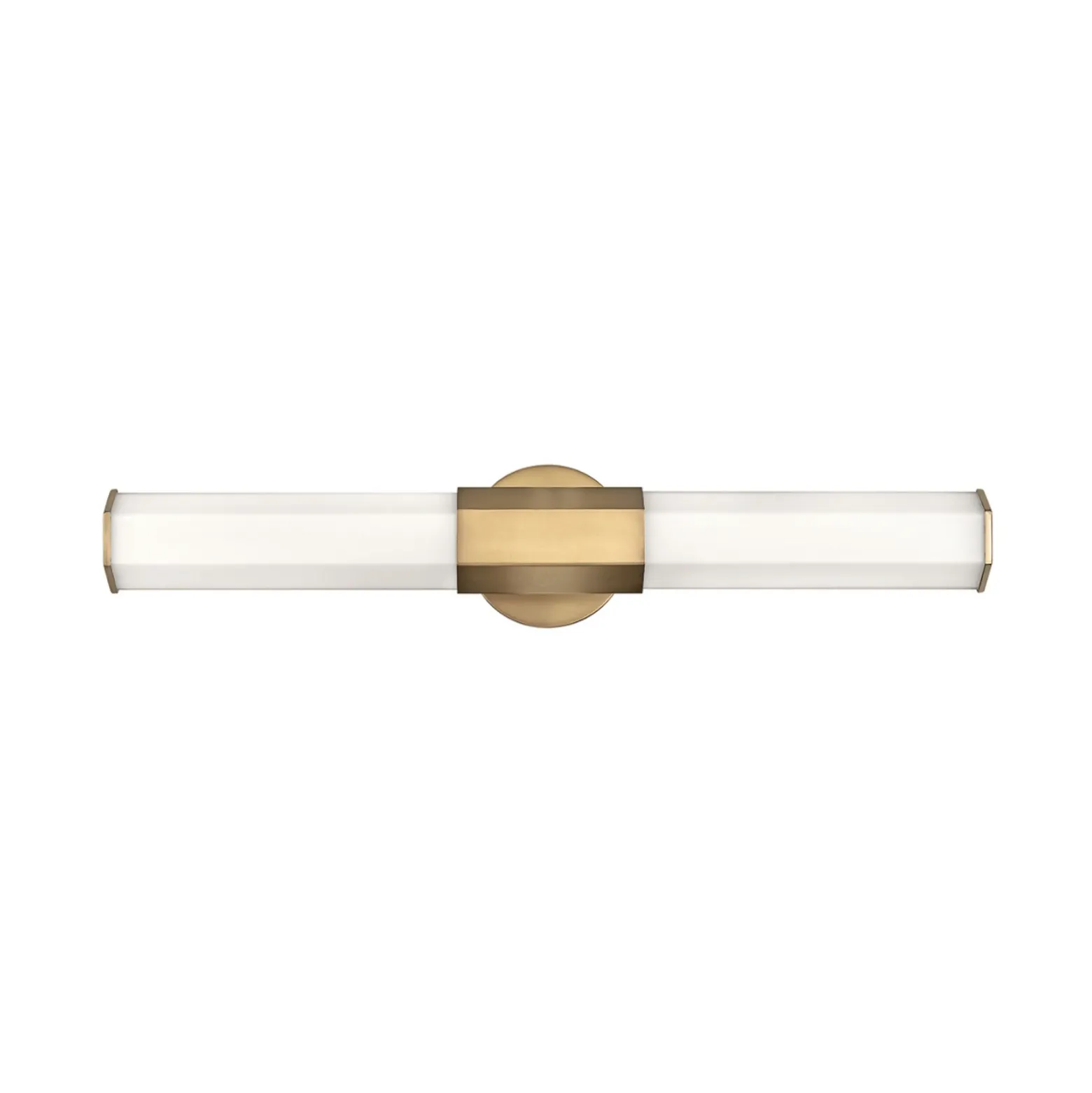 Aplique LED para baño Facet Dual, latón, 2 luces, ancho 66 cm