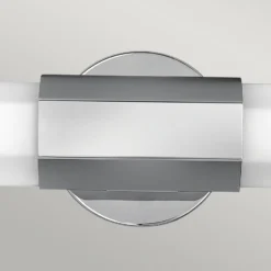 Aplique LED para baño Facet Dual, cromo, 2 luces, ancho 66 cm
