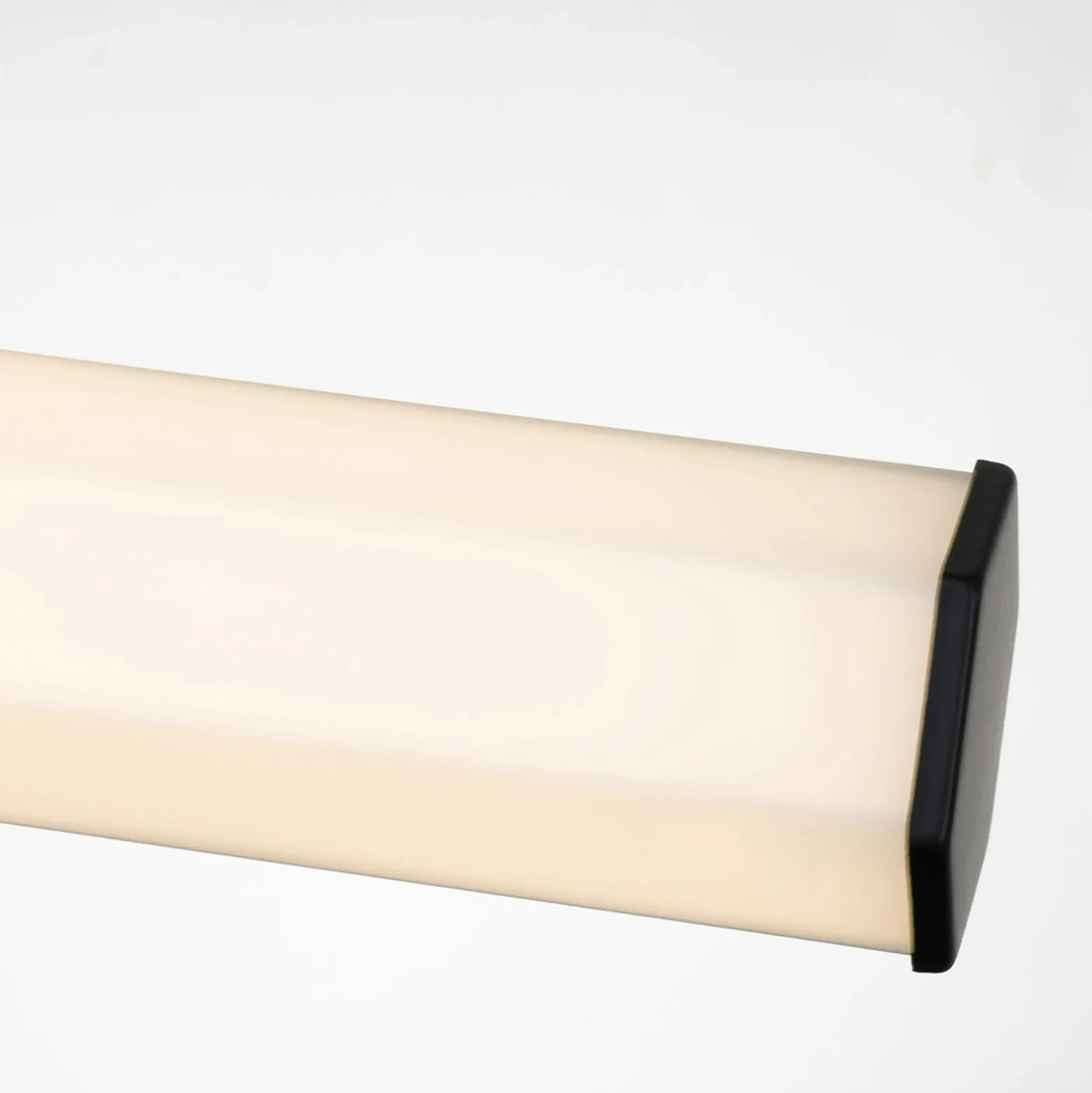 Aplique LED para baño Facet Dual, negro, 2 luces, ancho 66 cm