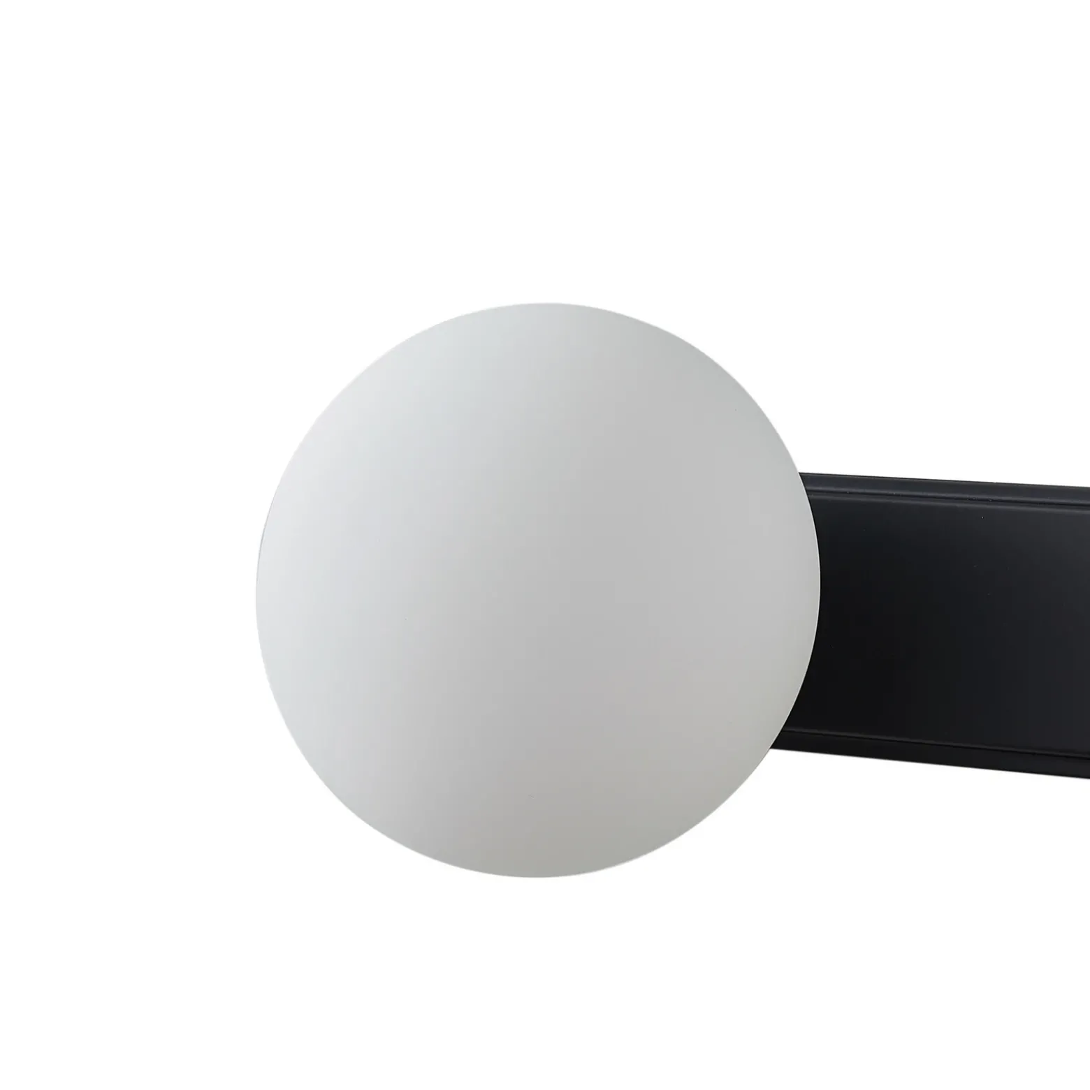 Aplique LED para baño Lucande Myrra, negro, cristal, 60 cm, IP44