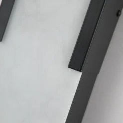Aplique LED para baño Opaline, altura 50 cm, negro, metal/resina