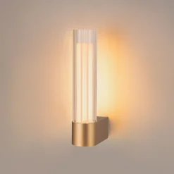 Aplique LED para baño SLV Lygant, modelo individual, color latón, aluminio