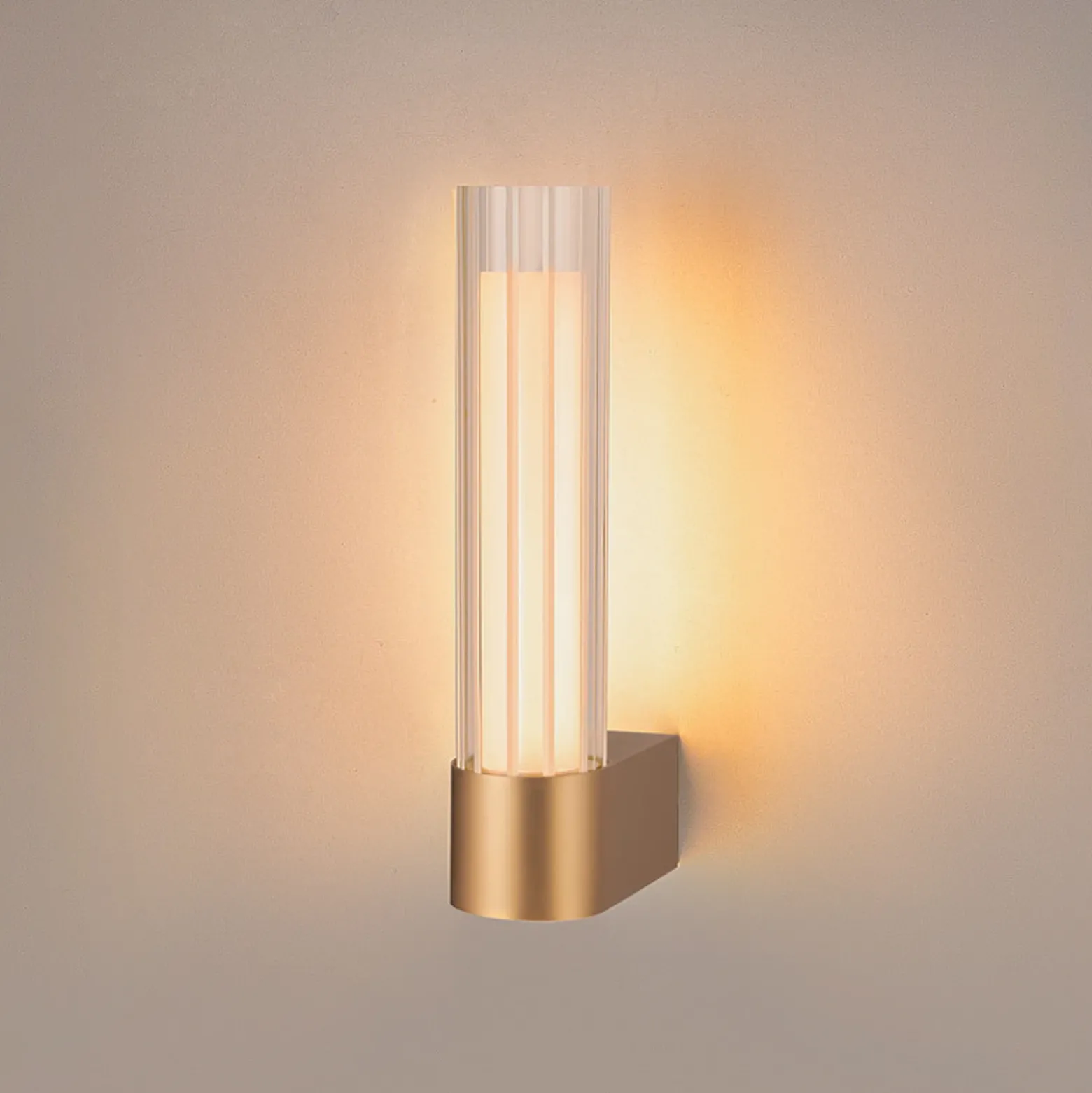 Aplique LED para baño SLV Lygant, modelo individual, color latón, aluminio