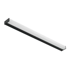Aplique LED para baño Ulisan de Lindby, 89 cm, negro, angular