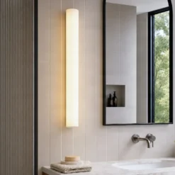 Aplique LED para baño Victoire de Lucande, 70 cm, blanco/cromo, CCT