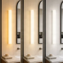 Aplique LED para baño Victoire de Lucande, 70 cm, blanco/cromo, CCT