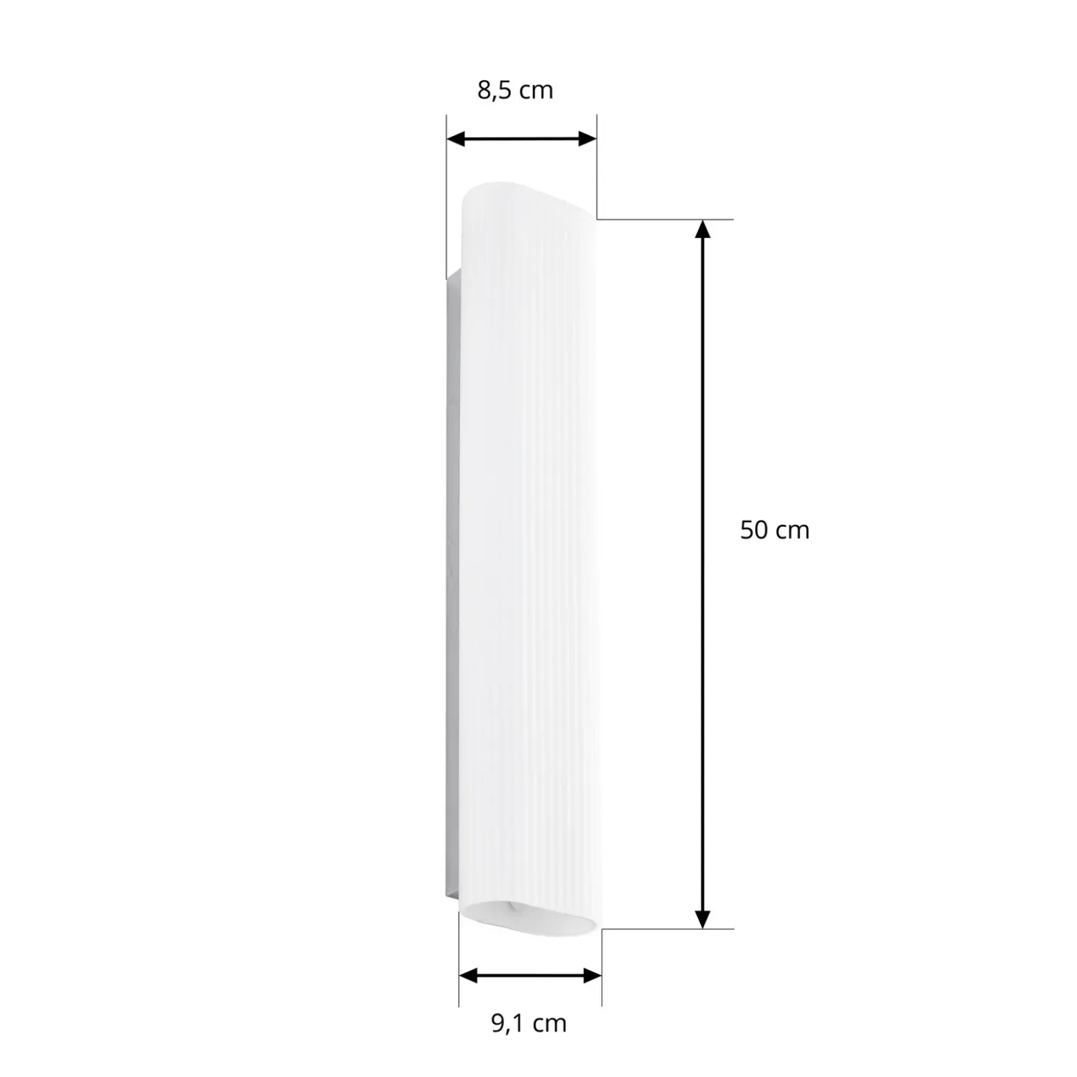 Aplique LED para baño Victoire de Lucande, 50 cm, blanco/cromo, CCT