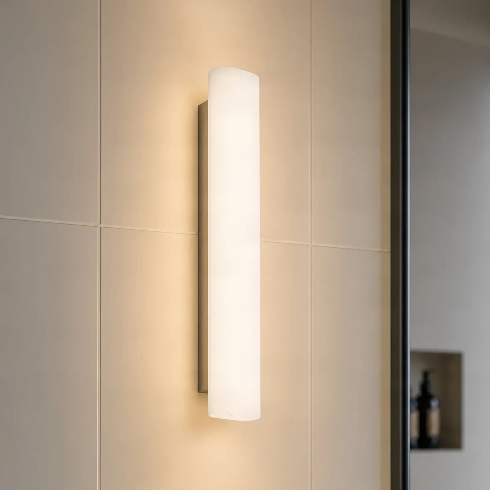 Aplique LED para baño Victoire de Lucande, 50 cm, blanco/cromo, CCT
