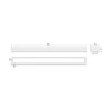 Aplique LED para baño Vola, IP44, negro, 4.000 K, ancho 60 cm