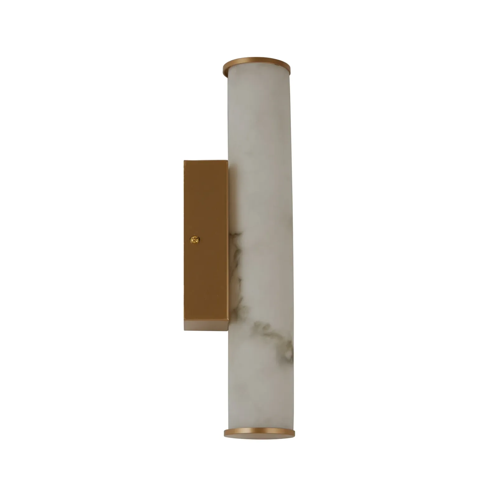 Aplique LED para baño Wales, dorada/marmolada, 35 cm, acero/resina