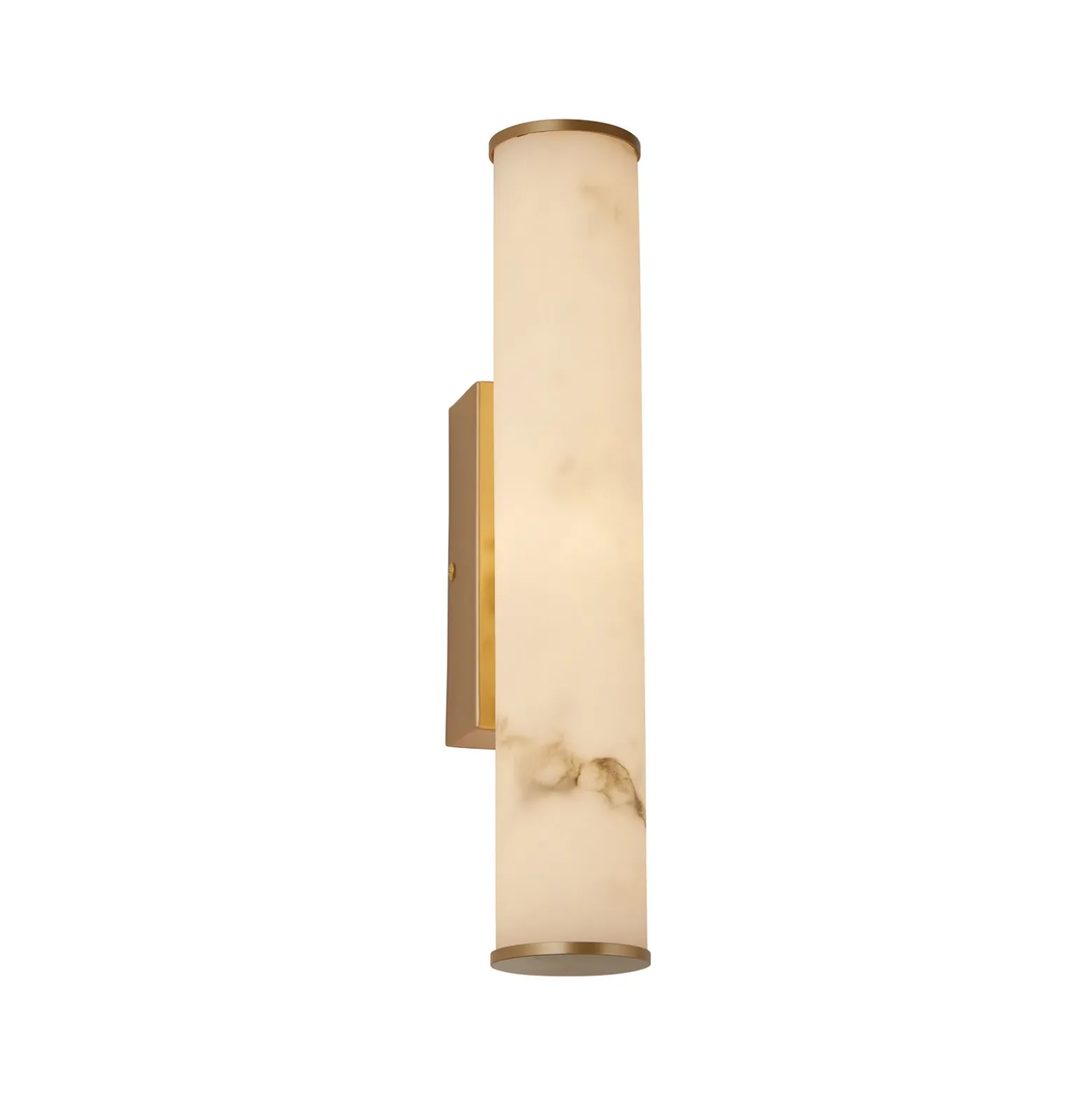 Aplique LED para baño Wales, dorada/marmolada, 35 cm, acero/resina
