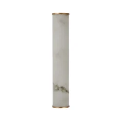 Aplique LED para baño Wales, dorada/marmolada, 35 cm, acero/resina