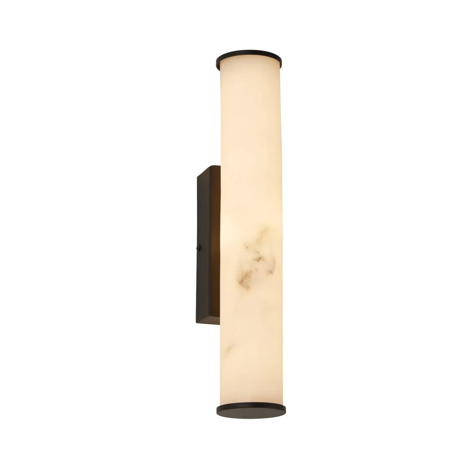 Aplique LED para baño Wales negro/marmolado 35 cm acero/resina