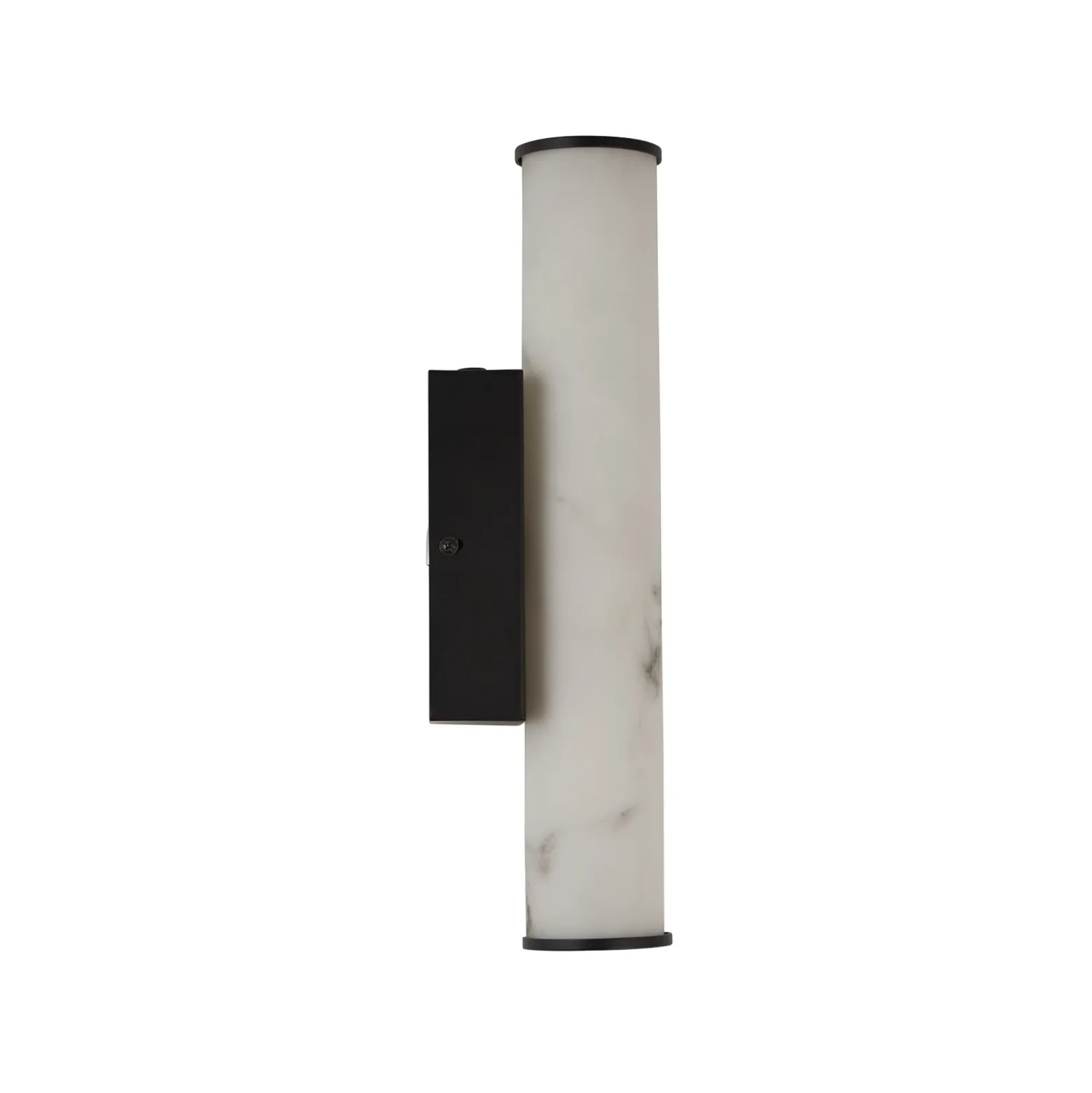 Aplique LED para baño Wales negro/marmolado 35 cm acero/resina