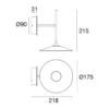 Aplique LED Poe Plus, negro
