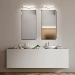 Aplique LED Rapallo, cromo, IP44, 40 cm