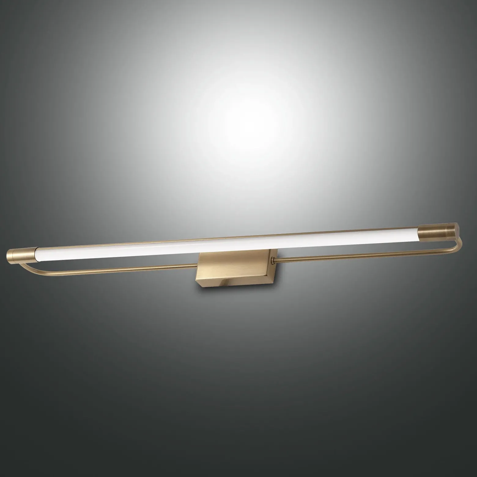 Aplique LED Rapallo, latón, IP44, 80 cm