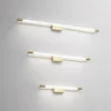 Aplique LED Rapallo, latón, IP44, 60 cm