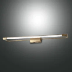 Aplique LED Rapallo, latón, IP44, 60 cm