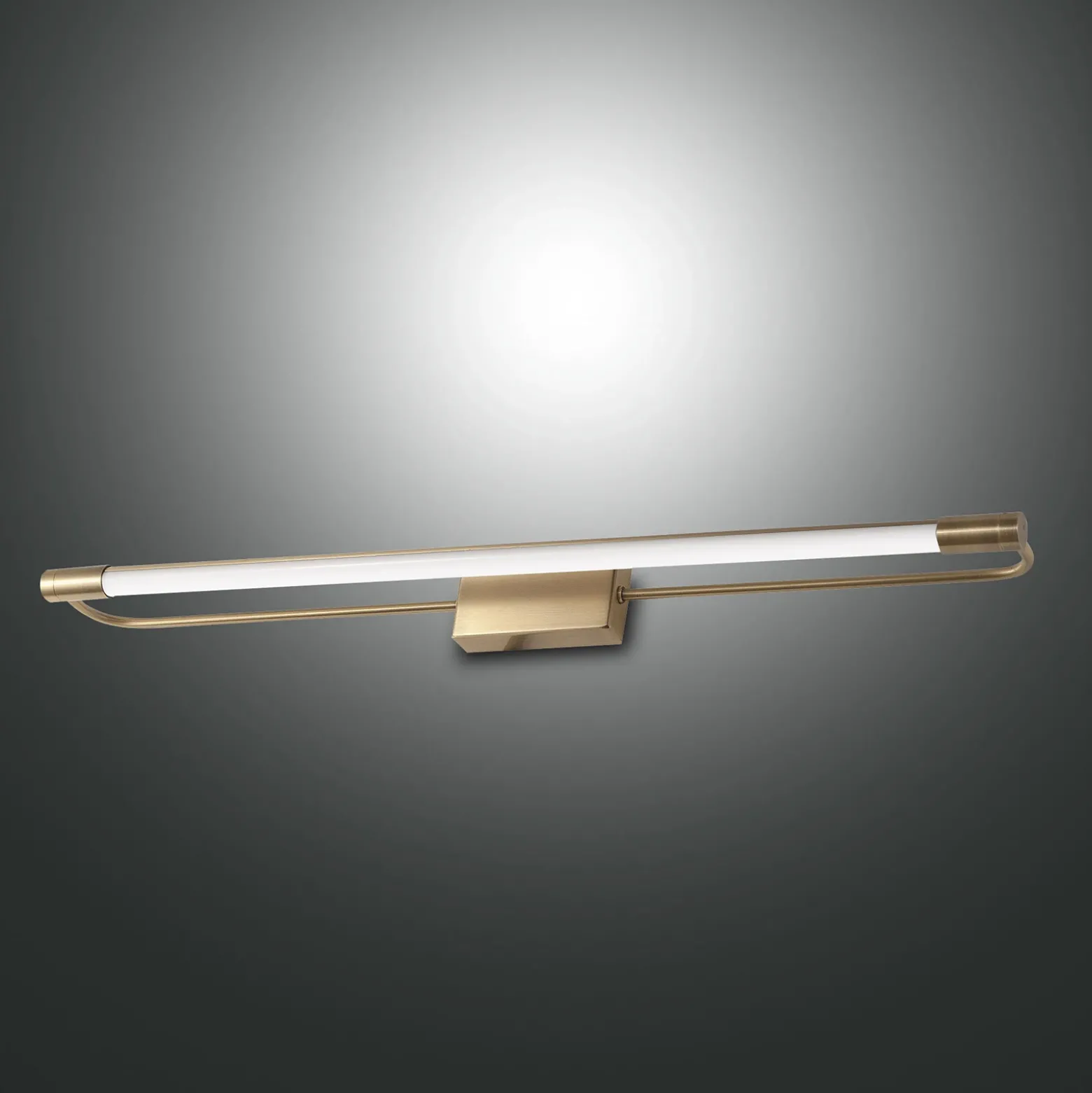 Aplique LED Rapallo, latón, IP44, 60 cm