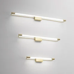 Aplique LED Rapallo, latón, IP44, 60 cm