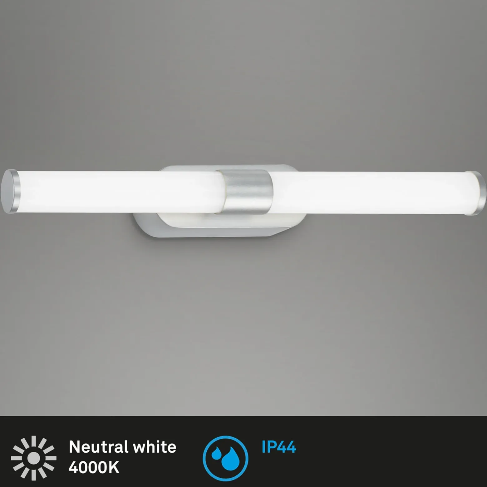 Aplique LED Runt IP44 directo 4.000K cromo mate