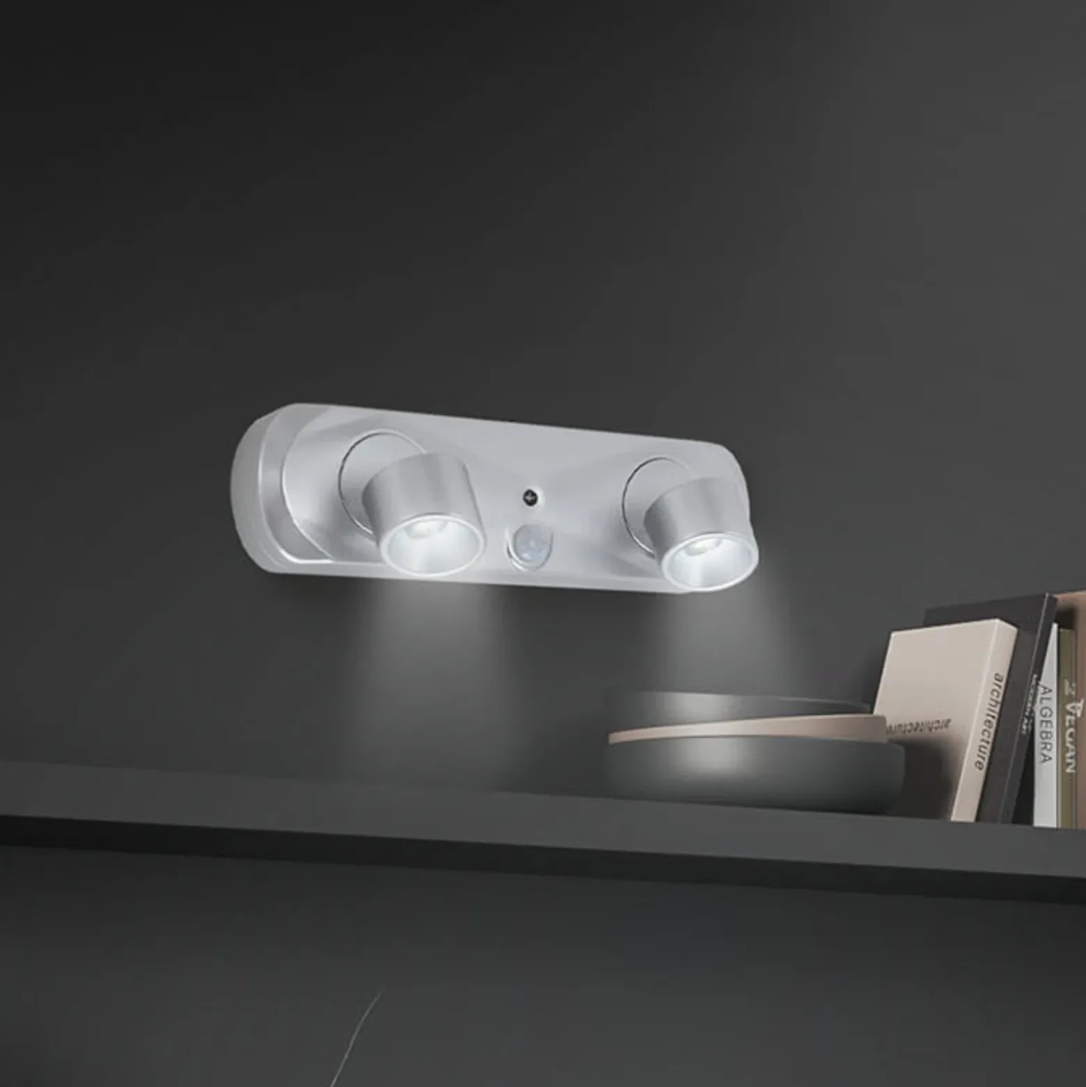 Aplique LED Terya, batería, 6.500K, 2 luces